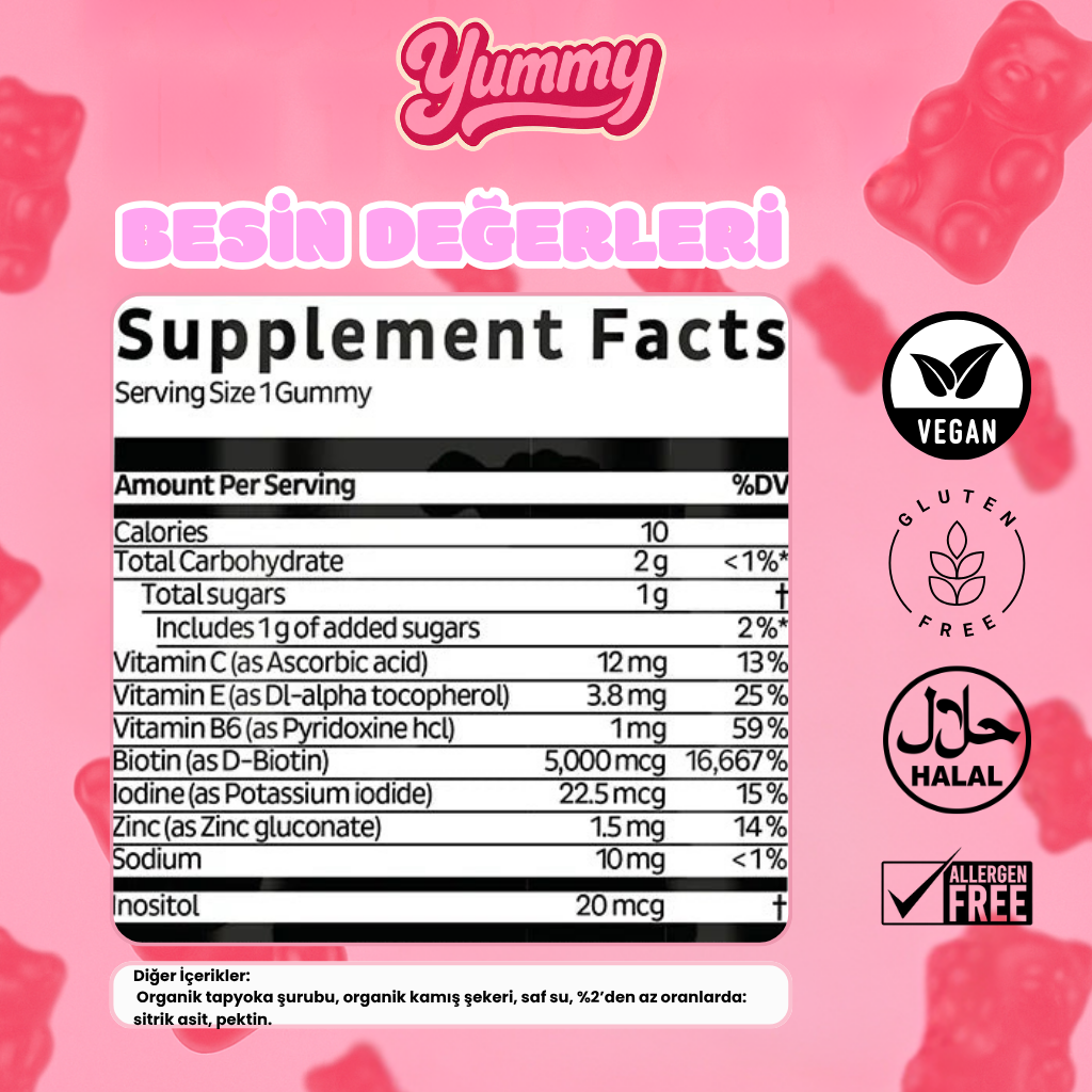 Yummy® Günlük Biotin Kavanozu