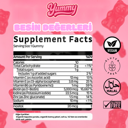 Yummy® Günlük Biotin Kavanozu